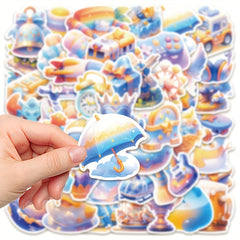 50pcs 3D Graffiti Sticker Pack for Laptop Helmet Water Cup DIY Decor