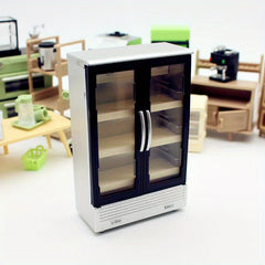 Mini Dollhouse Refrigerator Easy Assembly Realistic Micro Landscape Photography