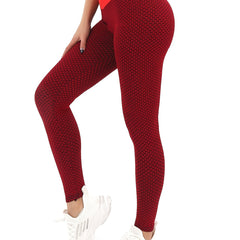 High Waist Plaid Print Leggings Casual Denim Leggings