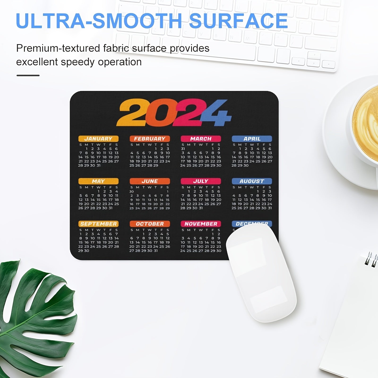 Calendar 02 Mouse Pad Non Slip Rubber Mouse Mat For Computer Desk