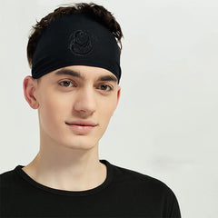 Retro Dragon Print Sports Headband for Men Breathable Mesh Running Yoga Fitness