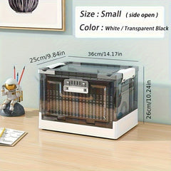 Plastic Storage Box Transparent Foldable Organizer Box