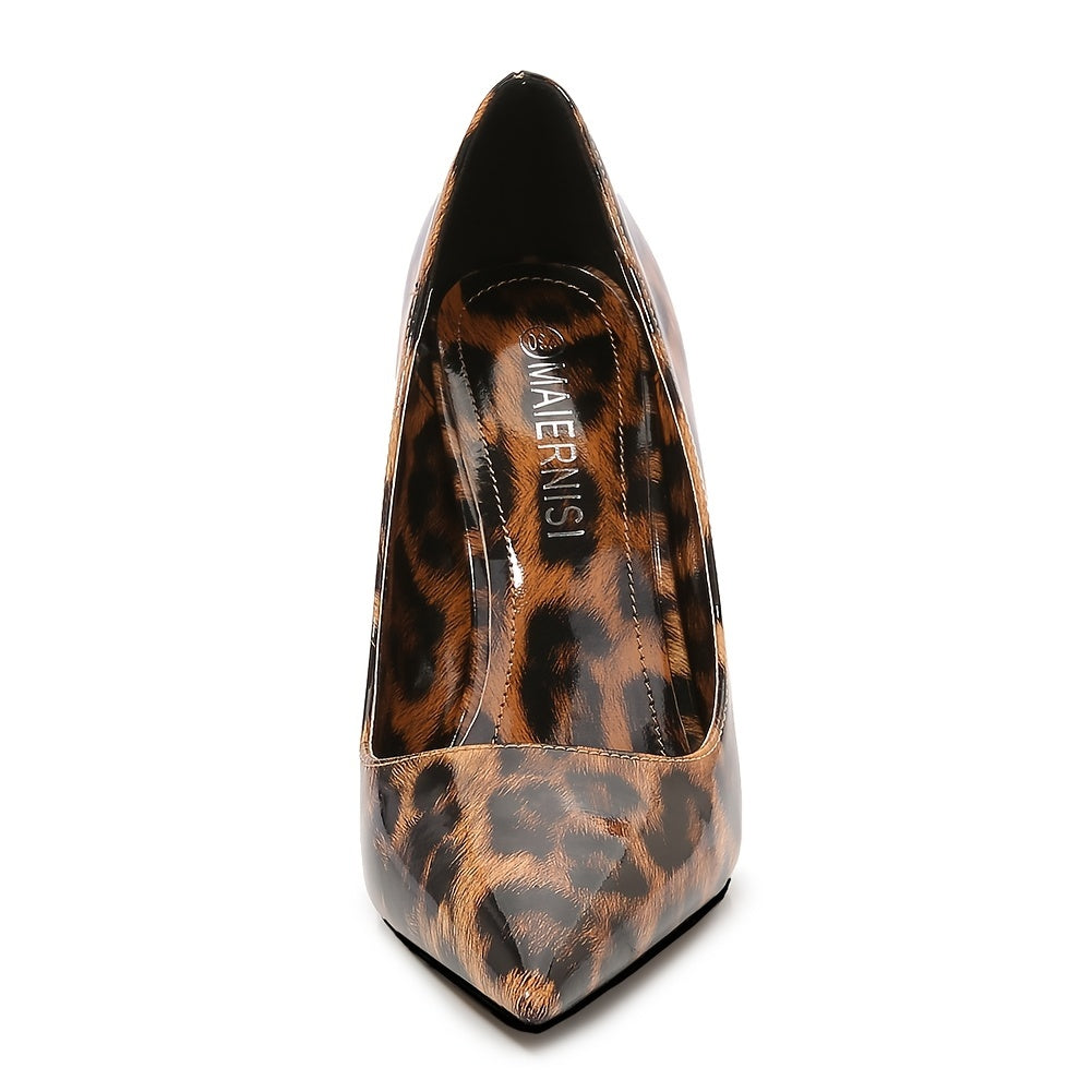 Leopard Print Pointed Toe High Heels Stiletto Pumps
