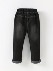 Toddler Boys Stretch Denim Jeans Elastic Waist Kids Clothes
