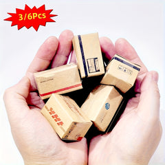 6pcs Mini Paper Box Gift Set 1:12 Scale Decorative Furniture Accessories