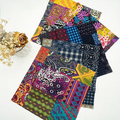 5pcs Retro Fabric Patchwork for DIY Craft Doll Clothing