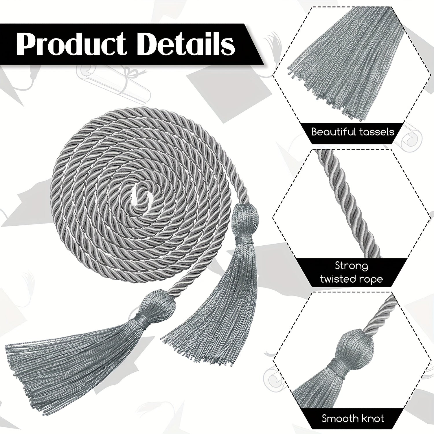 1pc Graduation Cords Bulk Graduation Tassel Honor Cords Handfasting Cord