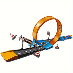 360 Rotating Racing Track Roller Coaster Set with 2 Cars