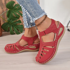 Women's Hollow Out Wedge Sandals Non-Slip Beach Sandals