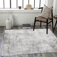 Modern Gray Large Area Carpet Machine Washable Living Room Bedroom Study