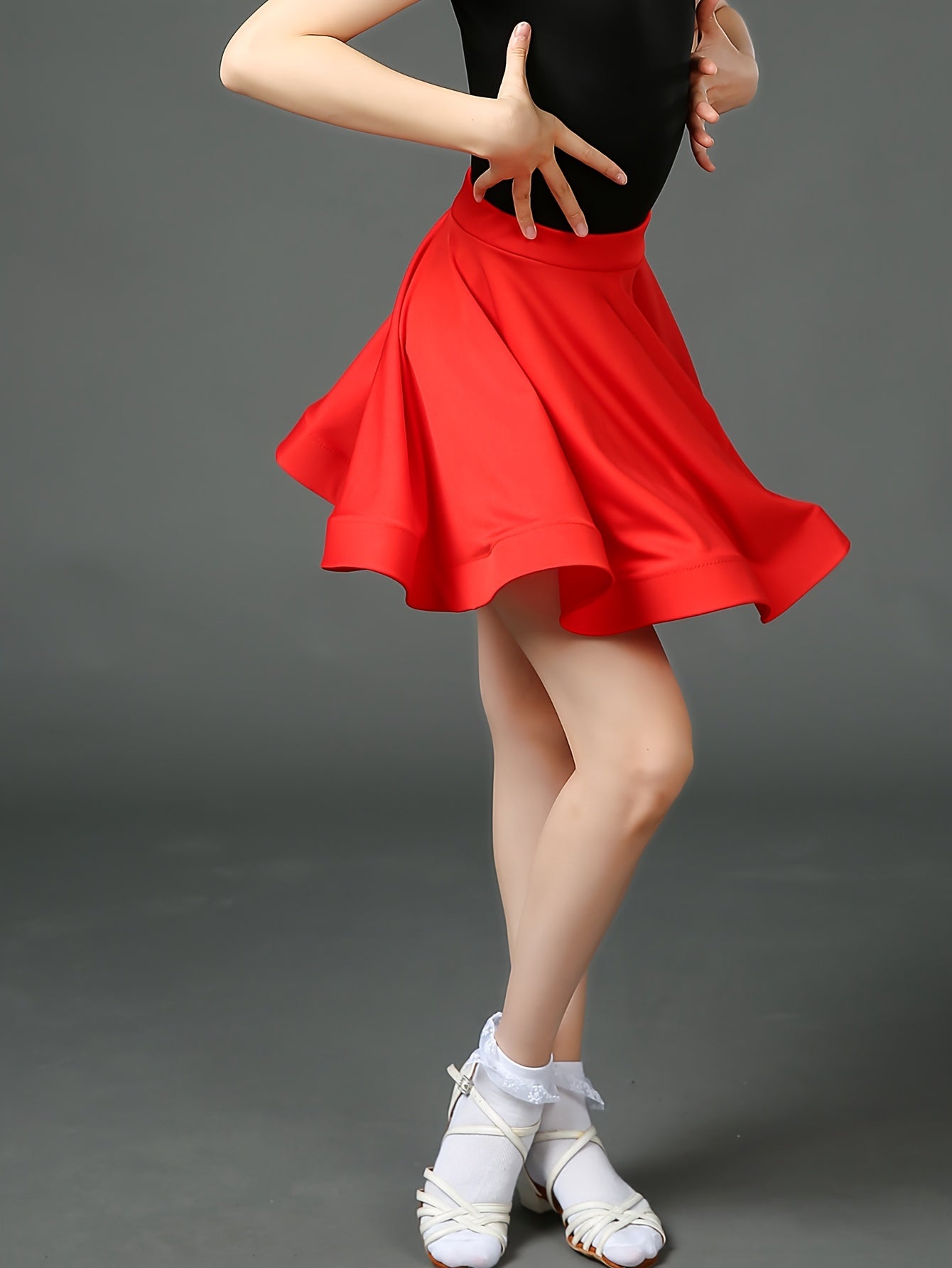 Girls Latin Dance Skirt Comfy Practice Competition Gymnastics