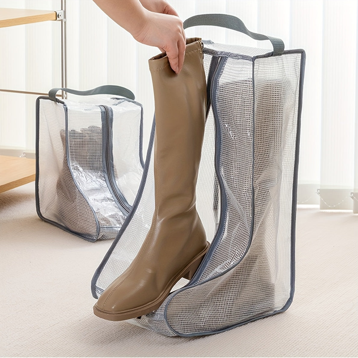 Portable Tall Boots Shoe Organizer for Ladies, Home Storage & Travel