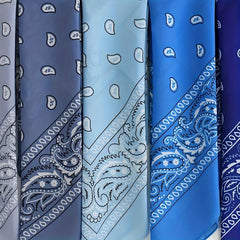 16 Pcs Cashew Paisley Square Scarf Set Sporty Style
