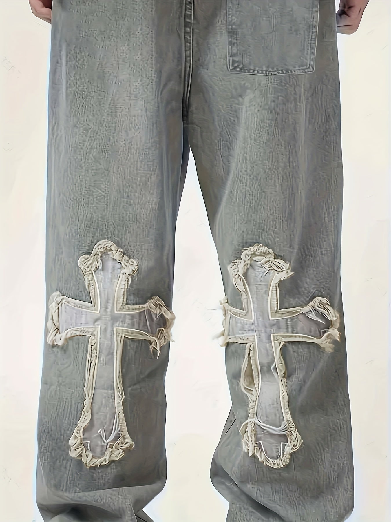Loose Fit Baggy Jeans Men's Casual Denim Wide Leg Pants