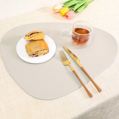 8pcs Irregular Faux Placemat PVC Waterproof Anti Scald Table Pad