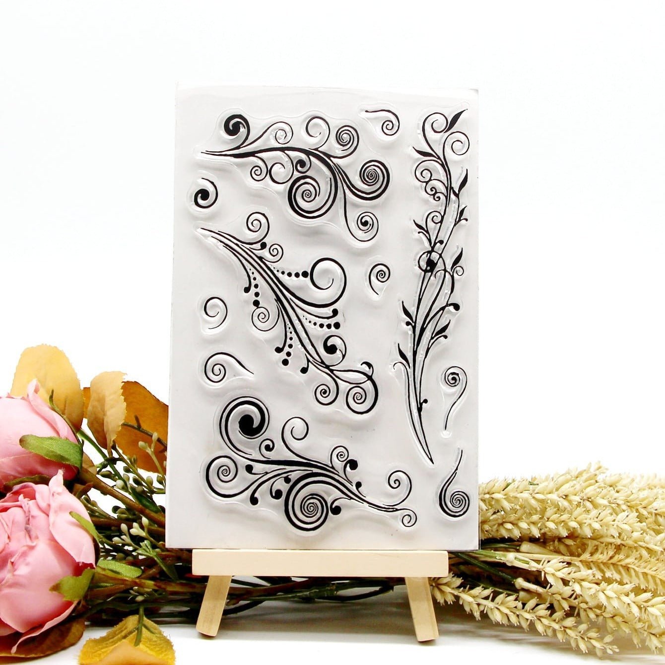 Flower Silicone Painting Stencil Stamp Seal Kids Stationery