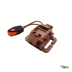 2pcs Elastic Rope Tactical Clips Hanging Whistle Buckle