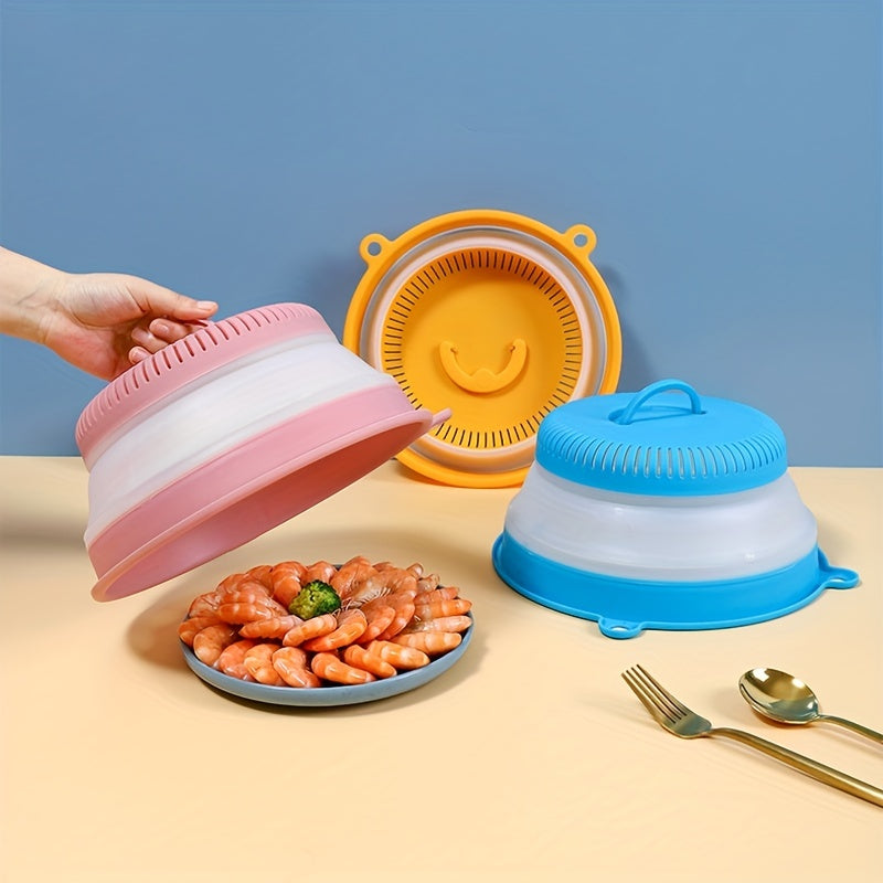 Foldable Vegetable Cover Drainer Basin Multifunctional Food Cover