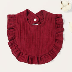Baby Pure Cotton Ruffled Bib For Infant
