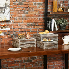 Wooden Style Wedding Cake Tray for Coffee Cake Drinks