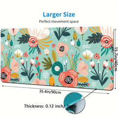 Large Gaming Mouse Pad 35.4in X 15.7in - Flowers Design