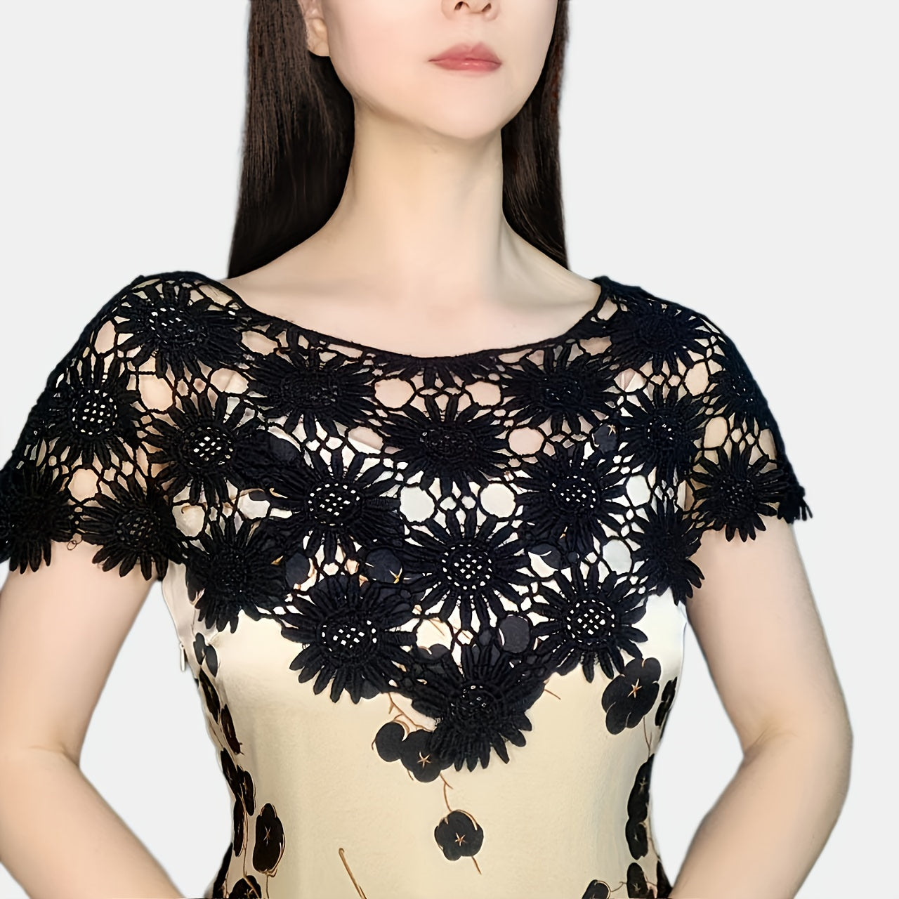 Sunflower Hollow Out Shawl Vintage Cape for Party Prom Wedding