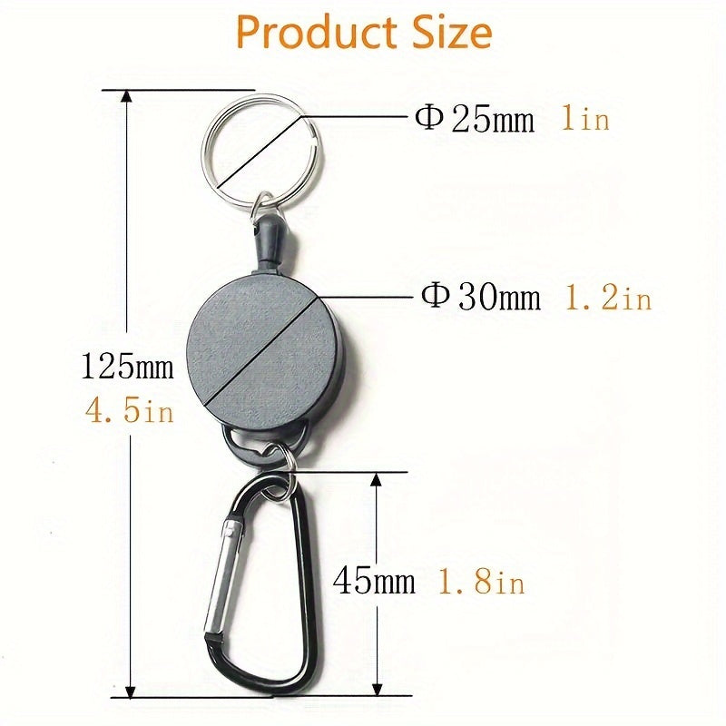 Creative Key Ring Holder Carabiner Retractable for Camping