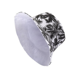 Canvas Bucket Hat Summer Coconut Tree Double-sided Basin Hat