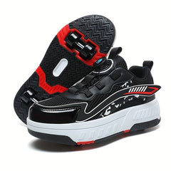 Girl's Roller Shoes Rotating Buckle Wheel Skate Sneakers
