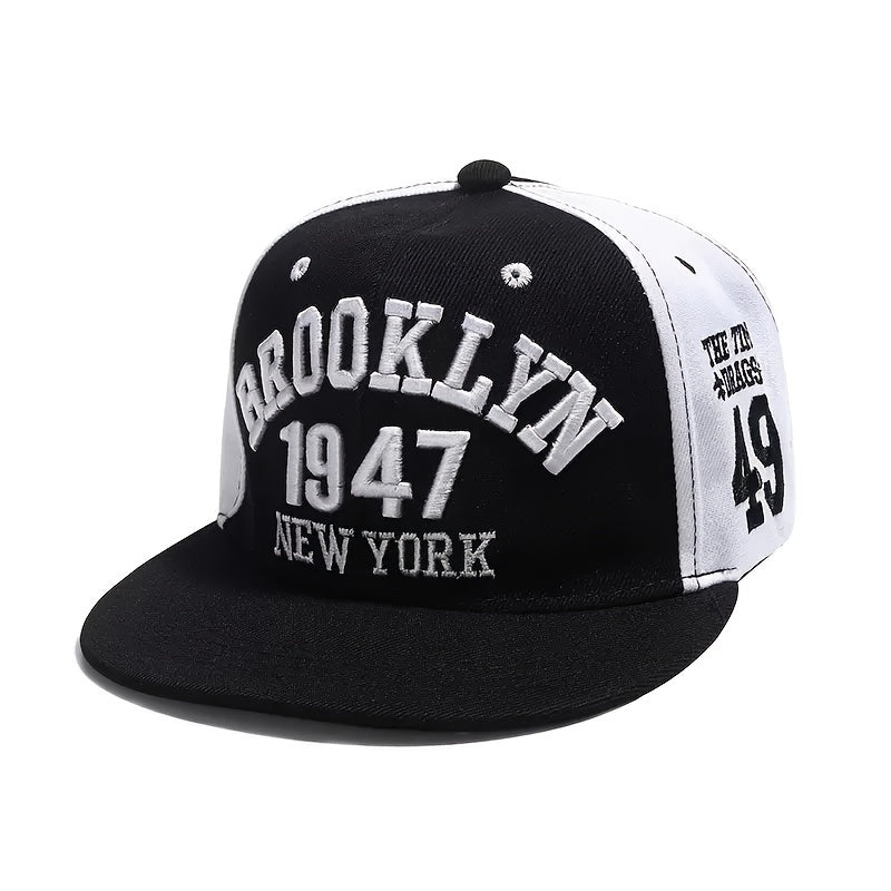 Brooklyn York Pattern Hip Hop Snapback Cap Streetwear Flat Brim Baseball Cap