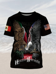Eagles Print Men's Graphic T-shirt Casual Comfy Tees For Summer