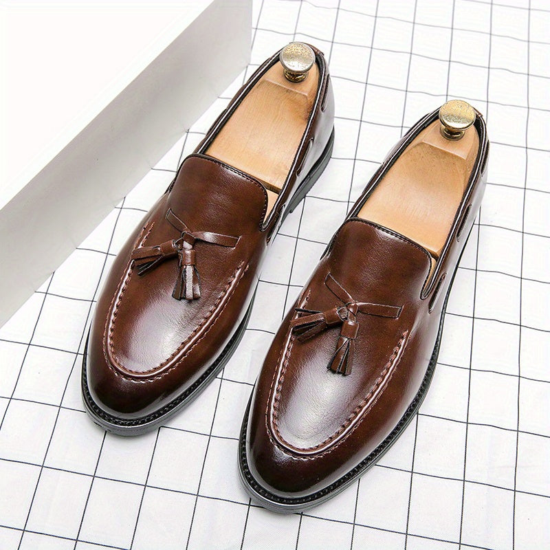 Men's Tassel Loafer Shoes Lightweight Non slip Dress Shoes