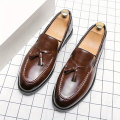 Men's Tassel Loafer Shoes Lightweight Non slip Dress Shoes