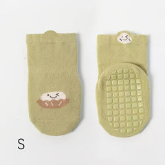 Kids Floor Socks for Spring Autumn Non-slip Walking Cartoon Socks