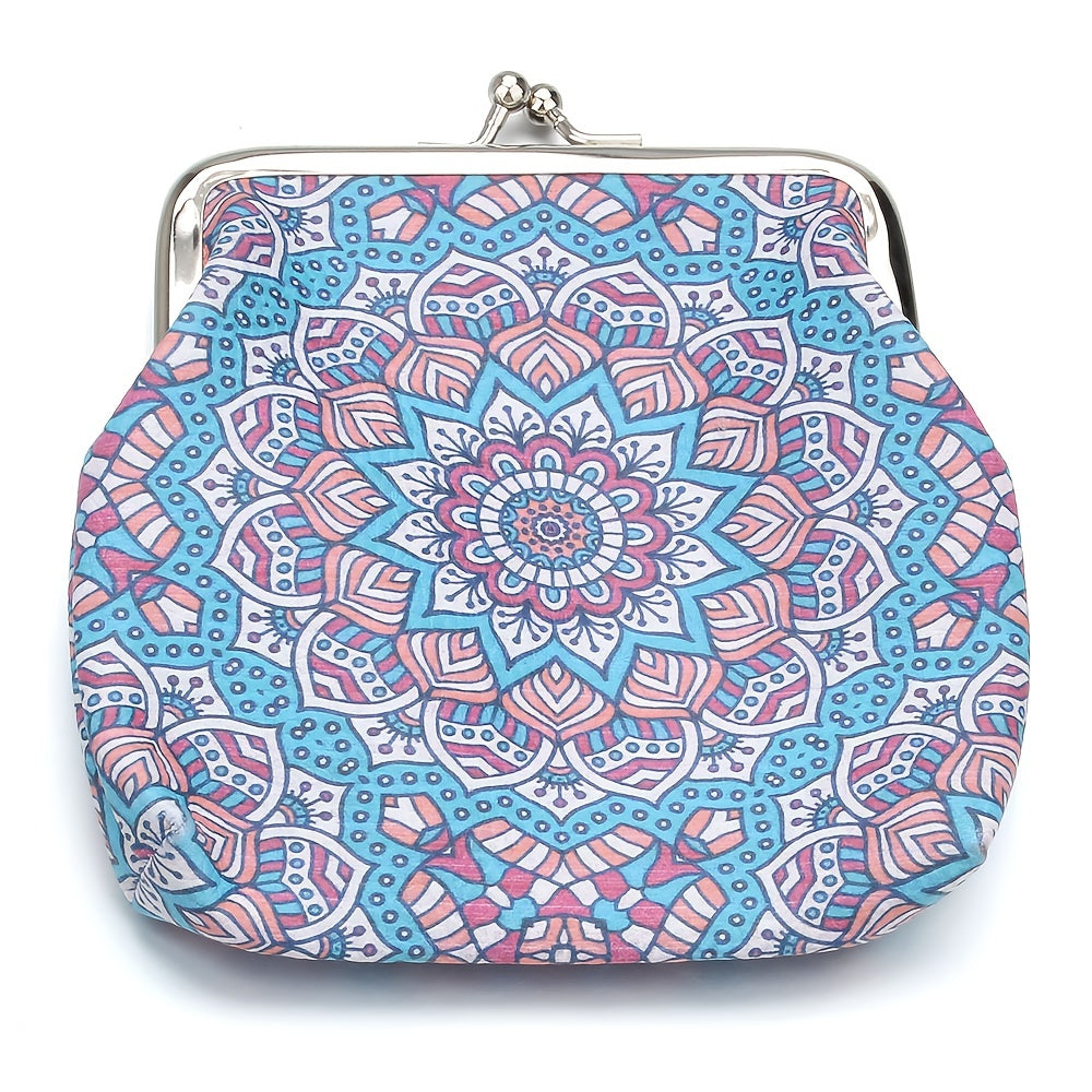 Ethnic Style Coin Purse Geometric Pattern Small Wallet Girl s Bank Card Bag