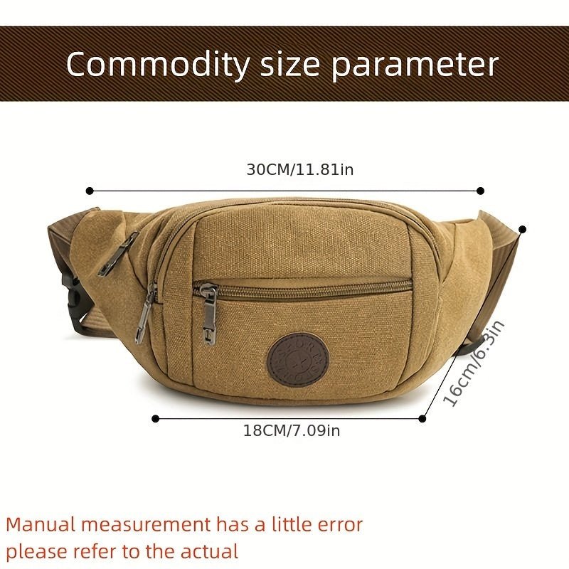 Canvas Chest Bag Messenger Bag For Outdoor Camping