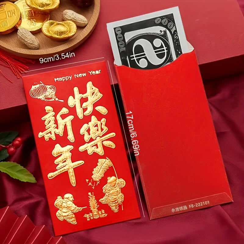 12/24pcs Red Pocket Lucky Money Bag Creative Red Envelopes For Blessing