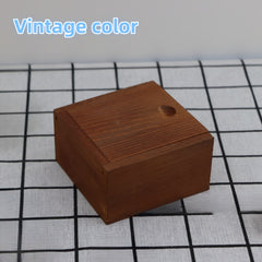 Small Wooden Storage Box with Lid for Home Storage