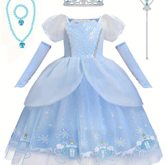 Kids Princess Dress Costume for Little Girls