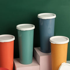 Small Plastic Water Cup With Lid Single layer Handy Cup