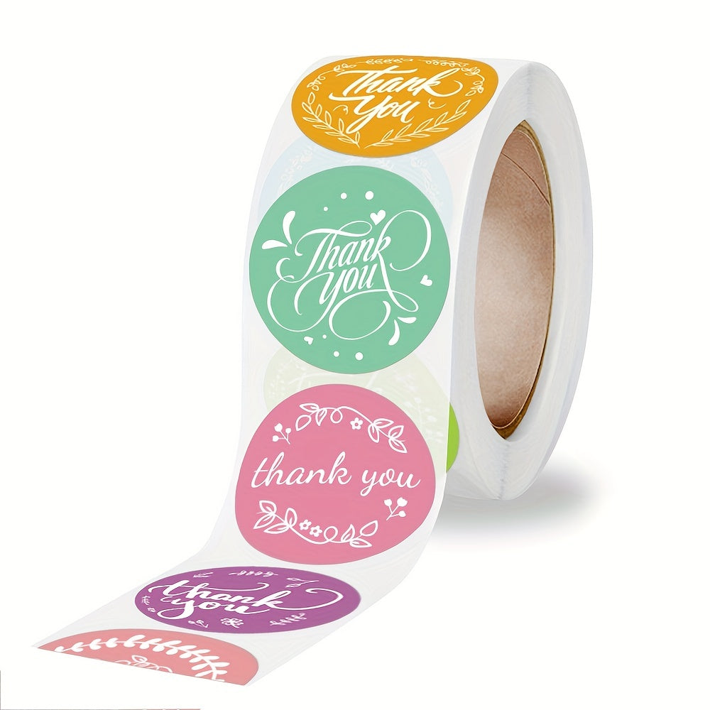 500pcs Flower Sticker Thank You Gift Decoration Self adhesive Sticker