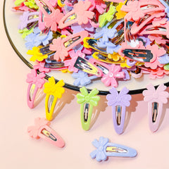 20pcs Flower Bow Hair Clip Rainbow Hairpin Hair Accessories