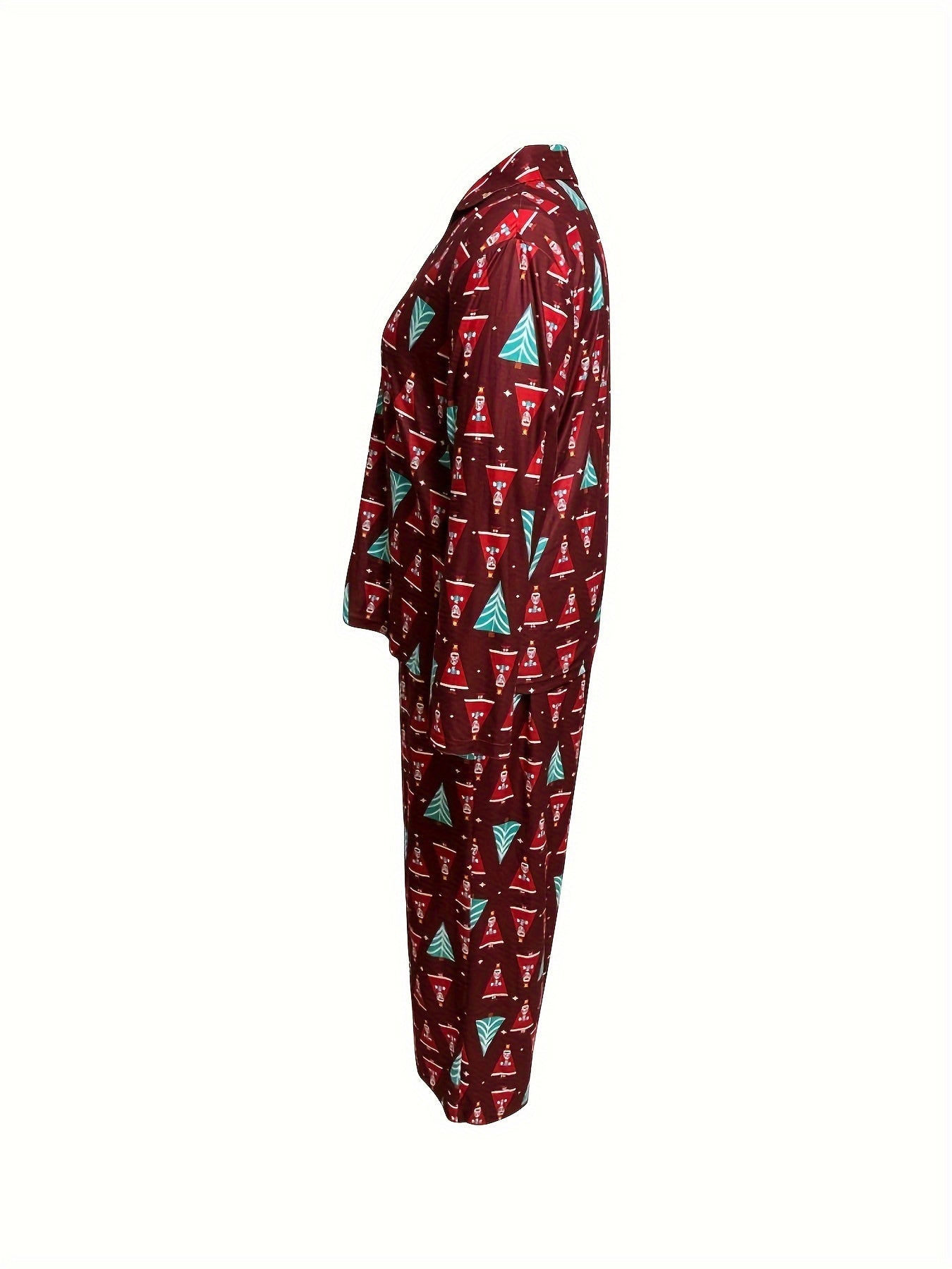 Christmas Tree Print 2 Piece Lounge Set