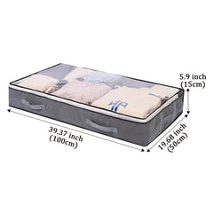 Large Capacity Zipper Storage Organizer Container Underbed B