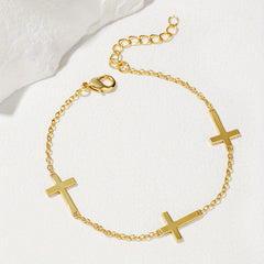 Vintage Style Cross Chain Bracelet Hand Jewelry Party Favors