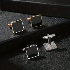 Geometric Square Cufflinks for Men