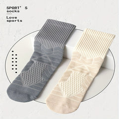 Men's Mid Crew Sport Socks Non Slip Shock Absorption Breathable Athletic Socks