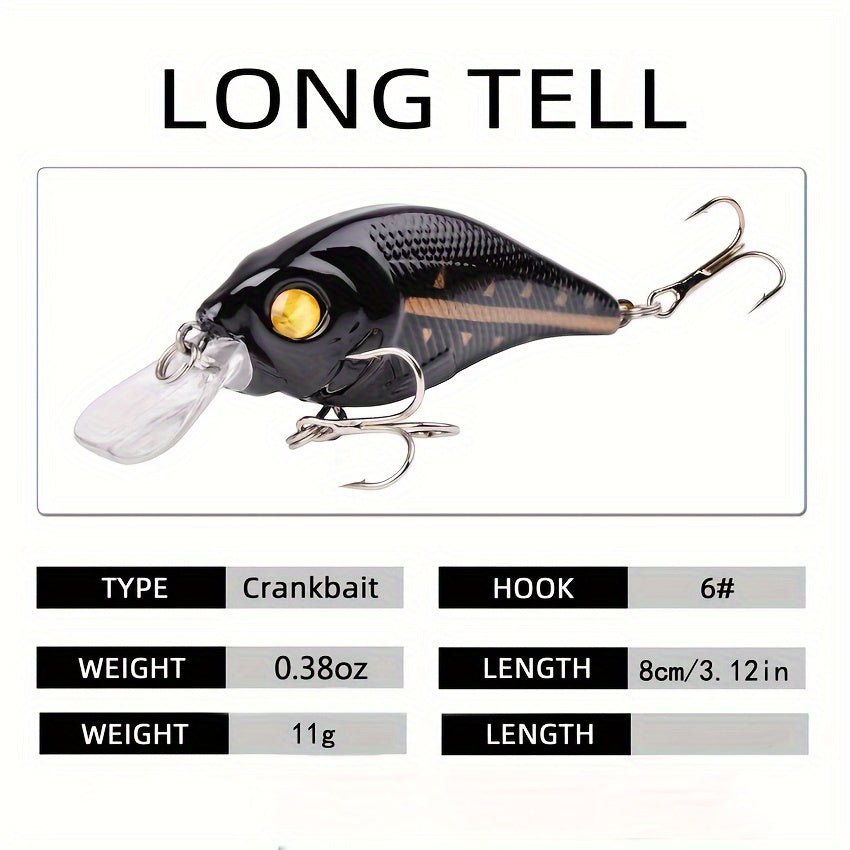 10pcs 11g Crankbait Wobbler Fishing Lure Bionic Floating Jerkbait Tackle