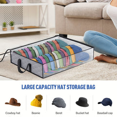 Baseball Cap Storage Box With Sturdy Handles Hat Storage Bag