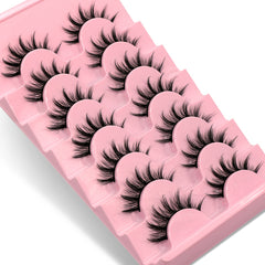 Cat Eye Faux Mink Lashes Natural Fluffy Eyelashes 3D Curling False Extension